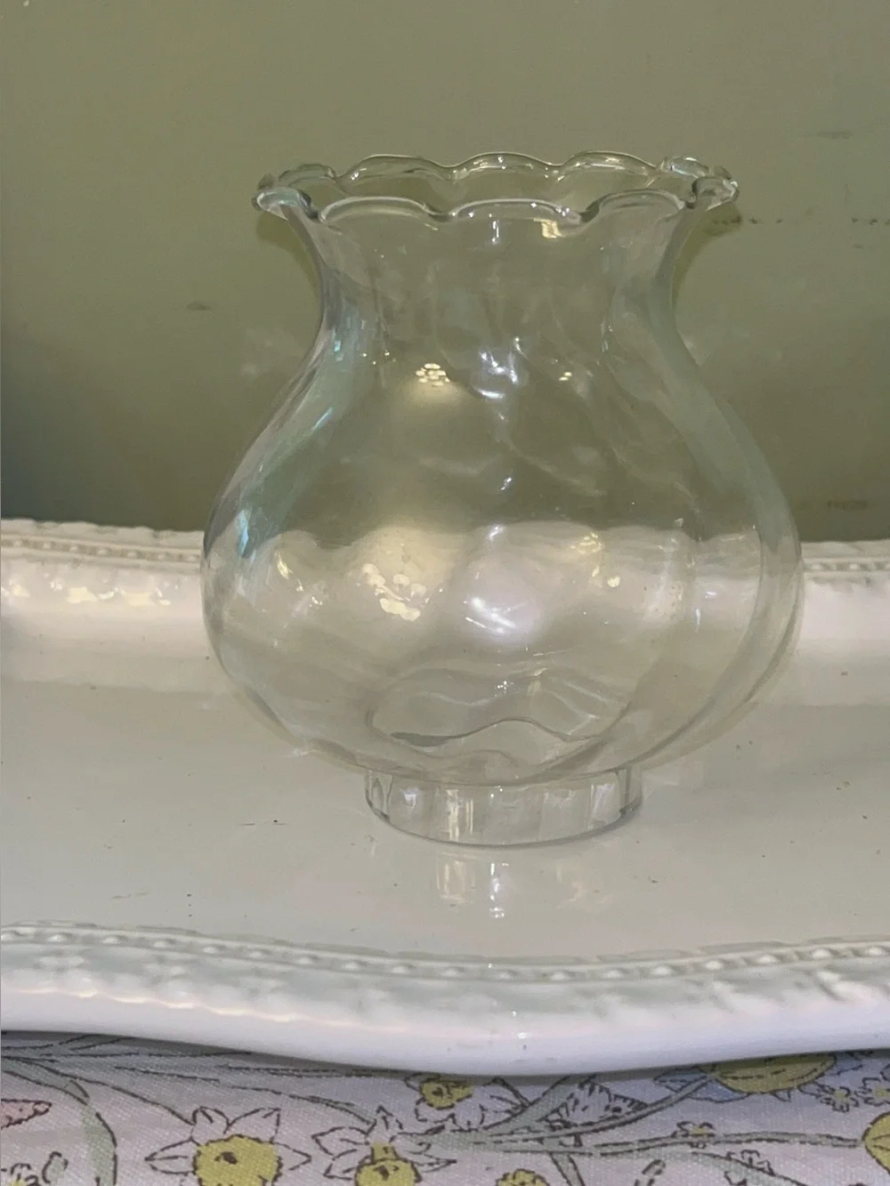 Princess House Heritage Crystal candle hurricane replacement globe